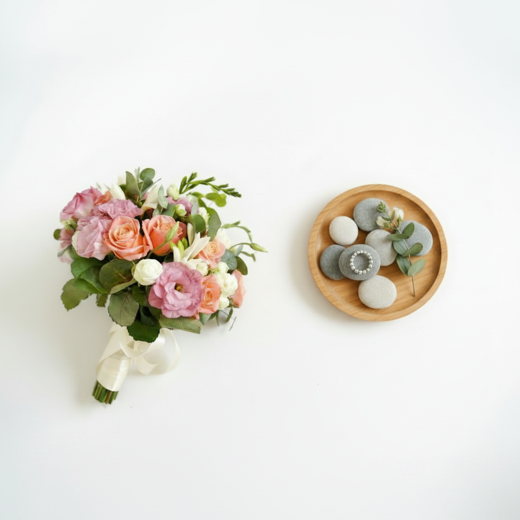 Bouquet zen bague format carré